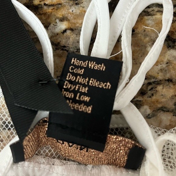 RAIN Ivory Lace Crochet Tunic Blouse Women’s L | Sheer Angelcore Boho Prairie - Picture 8 of 10